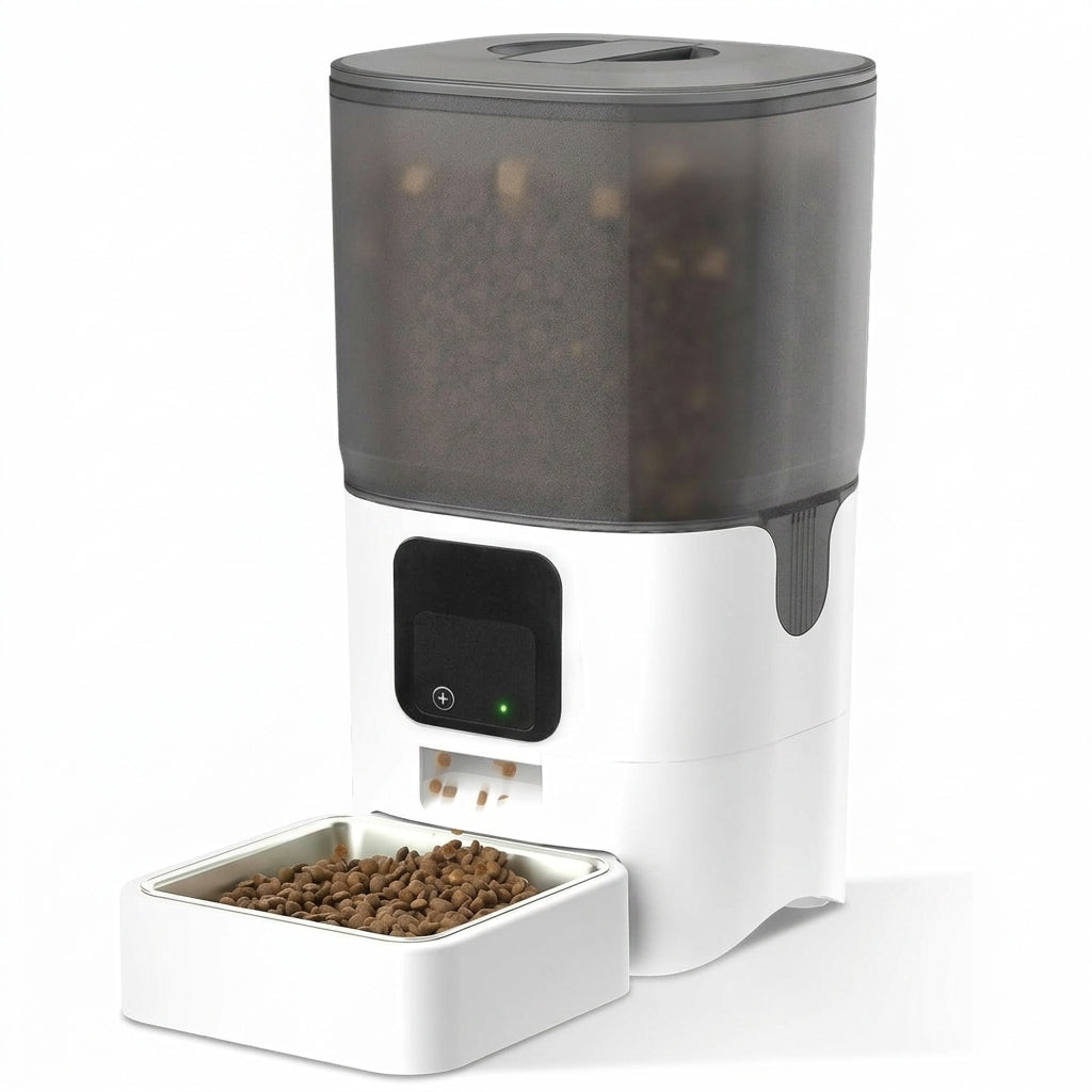 6L Single Bowl or 7L Dual Bowl Automatic Cat Feeder 1080P Camera Night Vision WiFi Two Way Audio