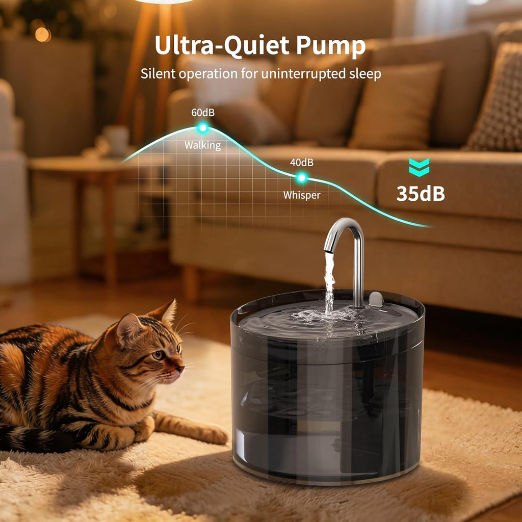 4L Cat Feeder and Water Dispenser Set with 2MP Camera WiFi App Control Single Plug