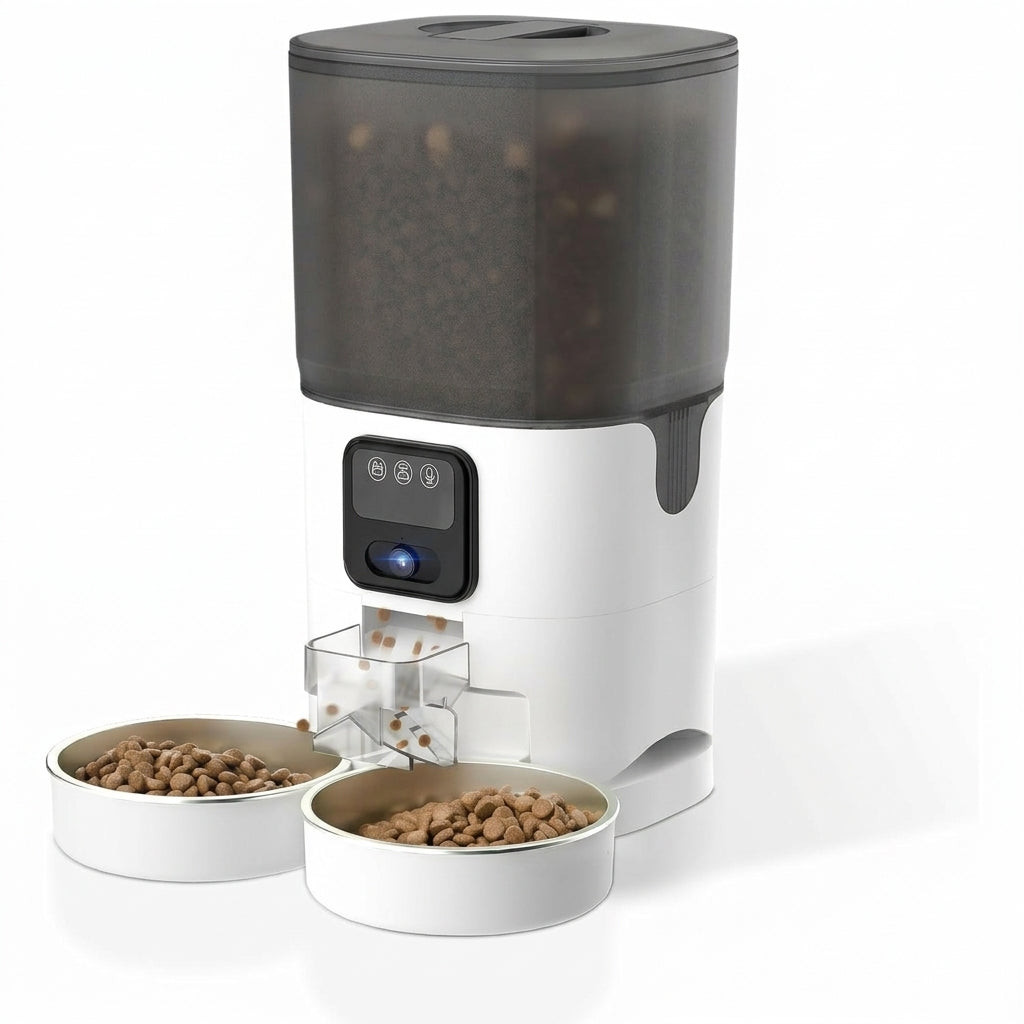 7L Automatic Cat Feeder with 1080P Camera WiFi App and Two Way Audio